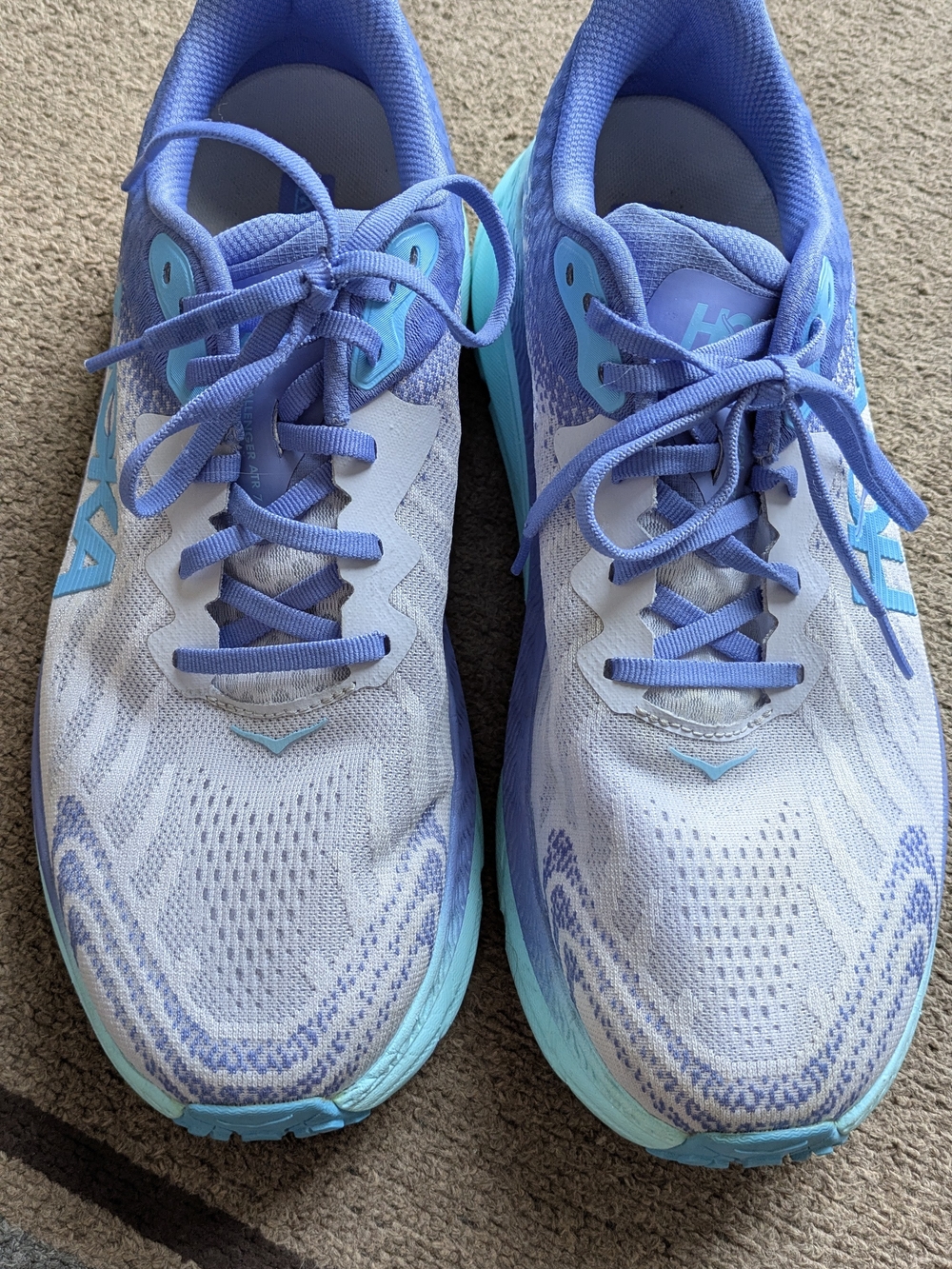 Hoka Women's Running Shoes in Light Blue and Lavender Challenger 7 Size 10.5 W